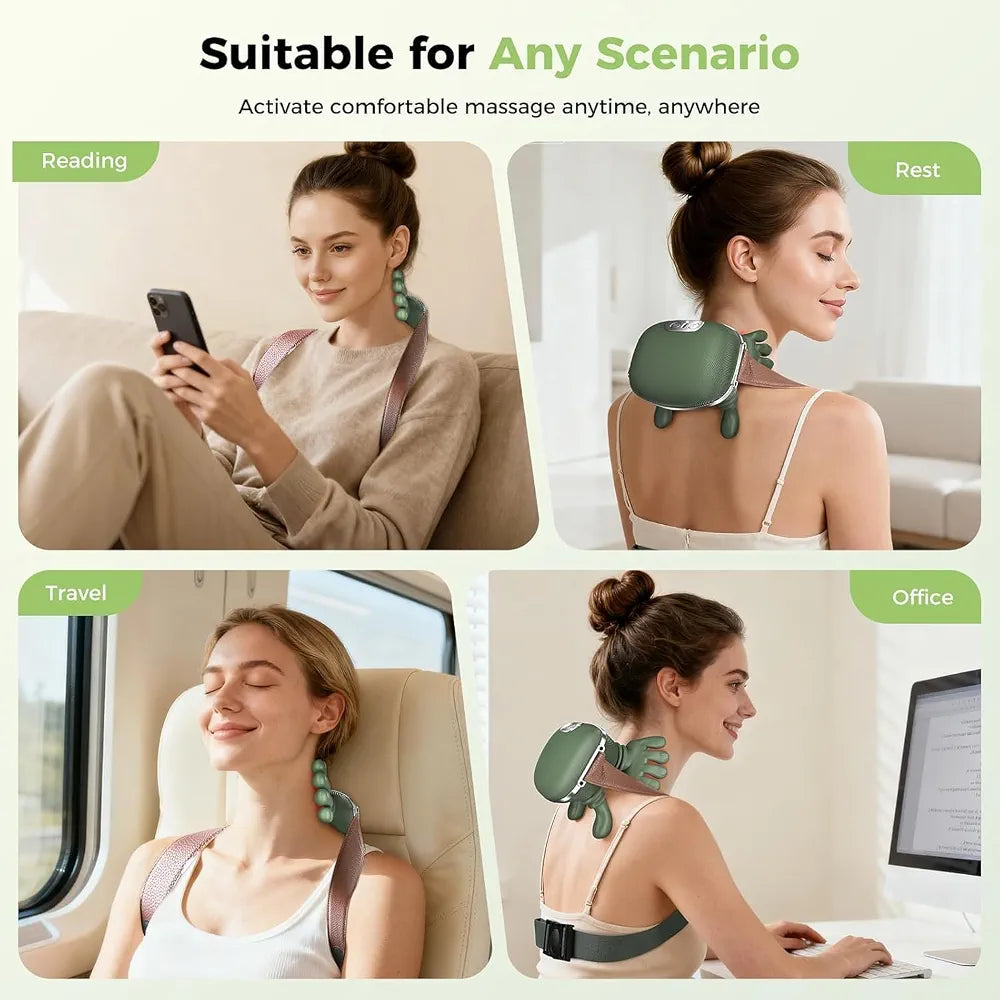Long Rechargeable Kneading Neck & Shoulder Massager