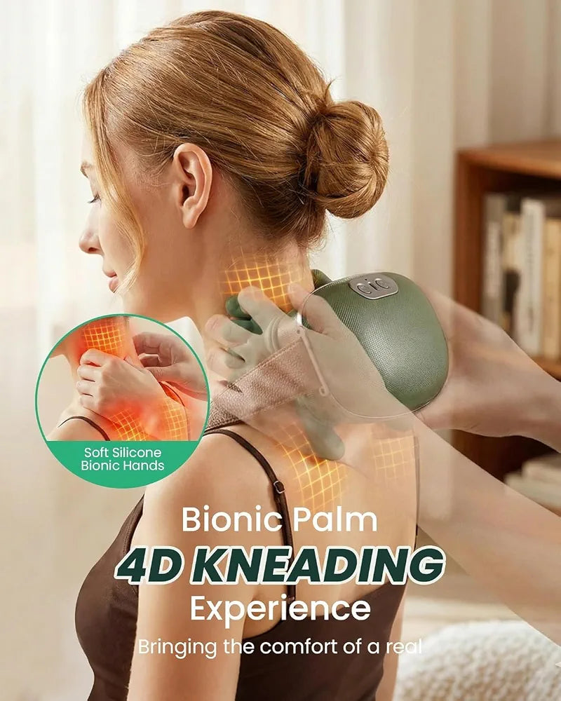 Long Rechargeable Kneading Neck & Shoulder Massager
