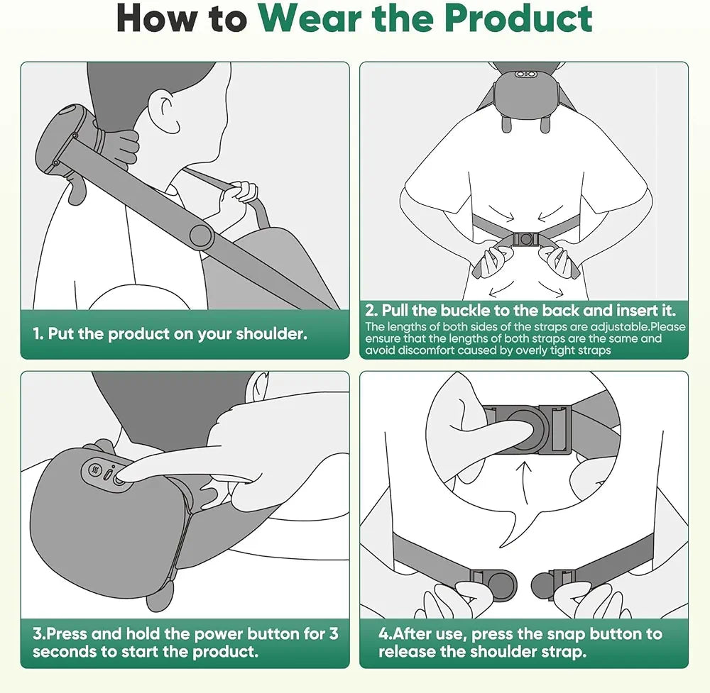Long Rechargeable Kneading Neck & Shoulder Massager