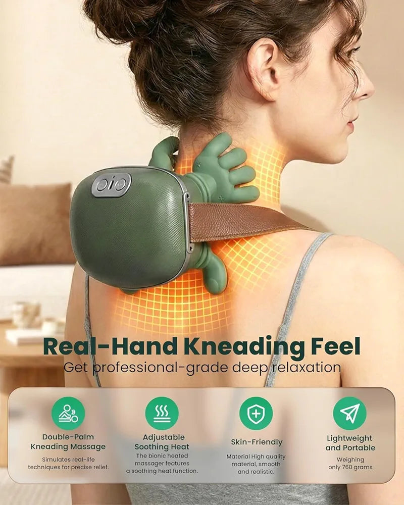 Long Rechargeable Kneading Neck & Shoulder Massager